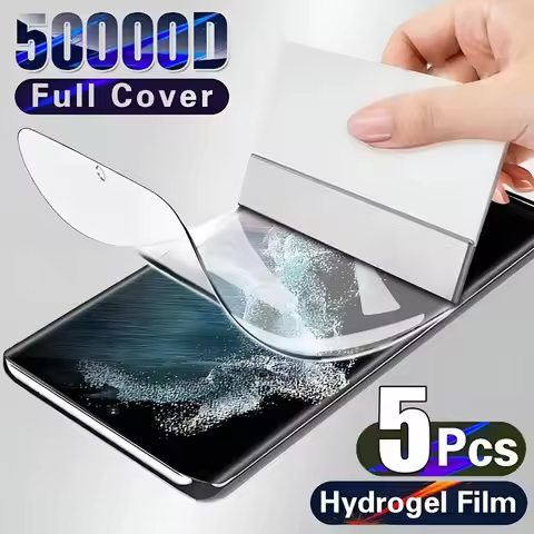 5pcs Hydrogel Film For Samsung Galaxy S25 S24 S23 Ultra Plus S22 S21 S20 FE Note 10 20 Soft Screen P