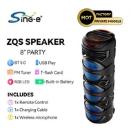 Sing-e ZQS8302 Manufacturer Supply Professional Square Dance Audio Outdoor k Singer Cart Speaker wit