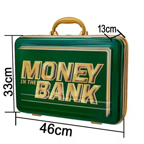 1:1 MONEY IN THE BANK REPLICA Contract COMMEMORATIVE BRIEFCASE GREEN NEW Suitcase Money in the Bank 
