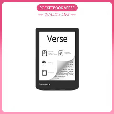PocketBook Verse E-Readers Eye-Friendly 6'' E-Ink Carta™ HD Touchscreen Adjustable SMARTlight Up to 
