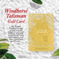 Fengshui 2025 Windhorse Talisman Gold Card