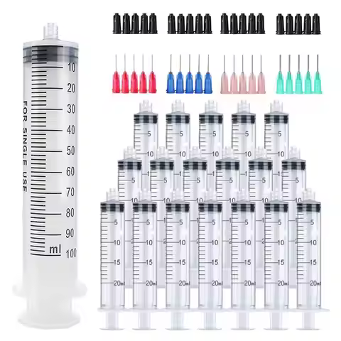 3ml-100ml Plastic Luer Lock Syringes hydroponics Syringe Tools Sampler Measuring, Refilling, Filtrat