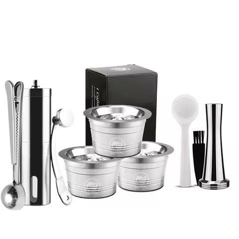 Stainless Steel Refillable Reusable Coffee Capsule for Cafissimo Classic K FEE Caffitaly & Tchibo Ma