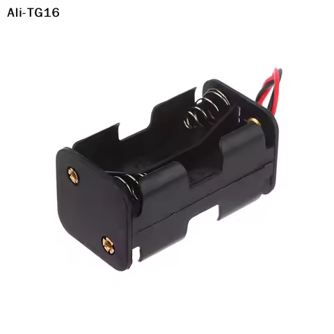 【1a1】High Quality AA Battery Holder 6V for 4 x AA Batteries Black Plastic Storage Box AA Battery Cas
