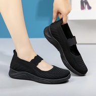 COLLIN OL800 Women's Knitted Flat Shoes Slip On Casual Shoes