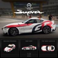 Time Micro-TM 1/64 Toyota Supra A90 safety car Diecast car Car Model Simulation Alloy Diecast Car Ch