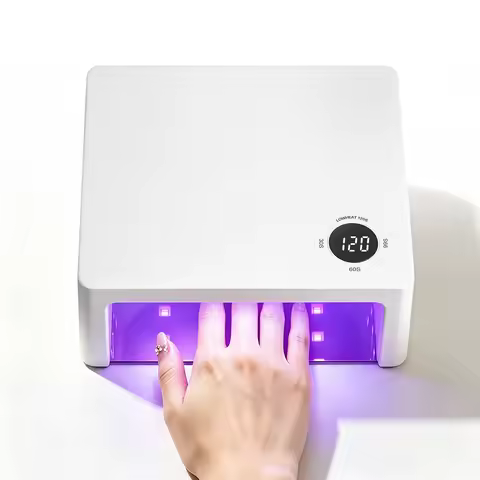 Professional UV LED Nail Lamp with 45 Dual Wavelength 365+405nm LED Beads, 4 Timer Settings 30s/60s/