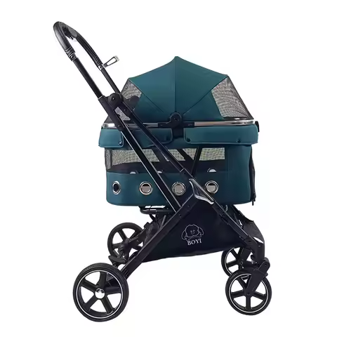 Luxury Foldable Pet stroller all in on Travel pet Strollers dogs stroller for cats or dog