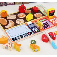 KABI Wooden FRUIT STORE Board Puzzle Game / Mainan Kayu Pretend Play Anak Masak-Masakan / Mainan Pre