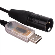 HUI FTDI USB to XLR DMX 512 Interface LED Computer PC Stage Lighting Controller Dimmer DMX512 Cable