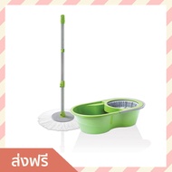 🔥ขายดี🔥 ชุดถังปั่น Scotch-Brite 3M พร้อมไม้ถูพื้นไมโครไฟเบอร์ ถังปั่นน้ำหนักเบา รุ่น Eco DuaL Wash -