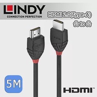 LINDY 林帝 BLACK系列 HDMI 2.0(Type-A) 公 to 公 傳輸線 5m (36474)