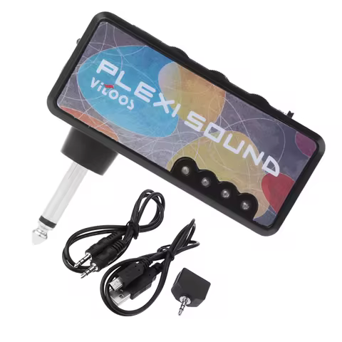 VITOOS Electric Guitar Plug Mini Headphone Amp Amplifier Plexi Sound Compact Portable Guitar Parts &