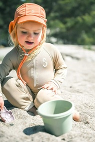 Stuckies - 長袖連身泳衣/泳裝(UPF 50+) - 大象灰