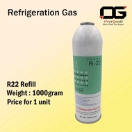 ( NO supply to SABAH &amp; SARAWAK ) R22 Refrigerator Air Cond Gas Refill Gas Peti Sejuk Aircond Kereta 1000g