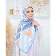 Tudung Shawl Printed Marble Geometric Ariani Premium Italian Dull Satin SMPP New Version Tag by Maplehijab