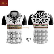T-shirt KDMR Premium Edition (Dusun Labuk) Jersey Corak Etnik Berkolar
