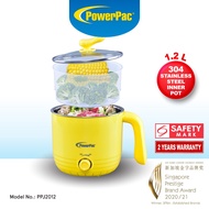 PowerPac Stainless Steel Multi Cooker, Steamboat, Steamer 1.2L (PPJ2012)