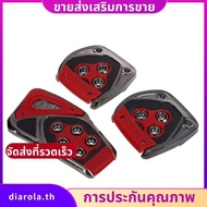 Red Black Nonslip Pedal Pad Cover 3 Pcs for MT Auto Car diarolath
