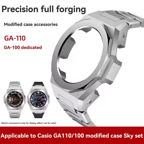 GA-100 Modified Stainless Steel Metal Case&Strap Set For Casio G-SHOCK GA-110 GA100 GA-120 GA-140 Fu