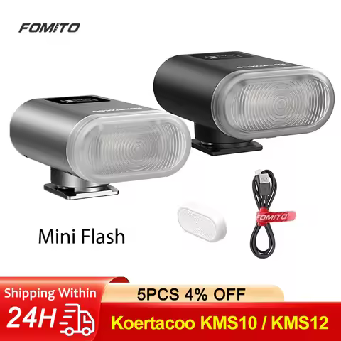 Koertacoo KMS10/KMS12 Mini Rechargeable Camera Flash Speedlite Universal for Fuji/Sony/Nikon/Canon C