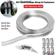 ROSEGOODS Hose Clamps, 304 Stainless Steel Adjustable Hose Clamp Strap,  Large Pipe Ducting Hose Cla