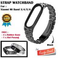 Strap Watchband Stainless Steel Xiaomi Mi Band 3/4/5/6 Rantai Tali Gelang Jam Tangan Xiaomi MiBand R