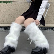 MAOYE Lolita Thick Faux Fur Knee-High Leg Warmer Socks - Adorable Design for Girls