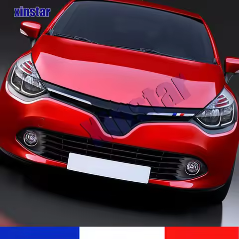 Car Front French Flag Vinyl Sticker Decal For Renault Clio MK4 1.5 dCi TCE Energy Dynamique MediaNav
