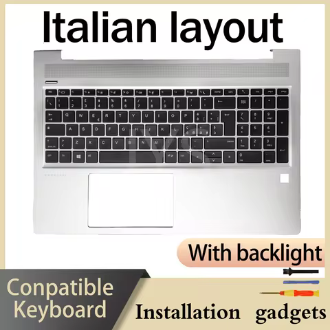 Suitable for HP ProBook 450 455 G6 G7 PRO 15 G2 G3 C-COVER backlit keyboard IT LA ES RU UK US
