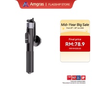 Amgras Tripod X03 Magnetic Selfie Stick Clip-on 2-in-1 Extendable Tripod 1800mm Bluetooth Remote Con