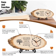 Gifts for Husband Wooden Clock, Valentines Day Decorations Husband Birthday Gifts from Wife, Husband