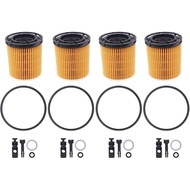 MOTOKU Pack of 4 Oil Filter w/Seals for Kia Rio K5 Sorento for Hyundai Accent Sonata Venue Elantra K