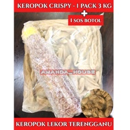 3KG KEROPOK ORI TERENGGANU. KEROPOK CRISPY 3 KILO & SOS PENCICAH 1 BOTOL KEROPOK LOSONG