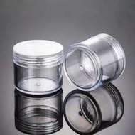 25pcs Mini Clear Cream Jars With Clear Lids,Small Makeup Sample Containers,3g-20g Empty Plastic Cosm