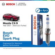 Bosch EVO Platinum Iridium Spark Plug 4pc Set for Mazda CX-9 CX9  2.5 Turbo TC PY8V18110