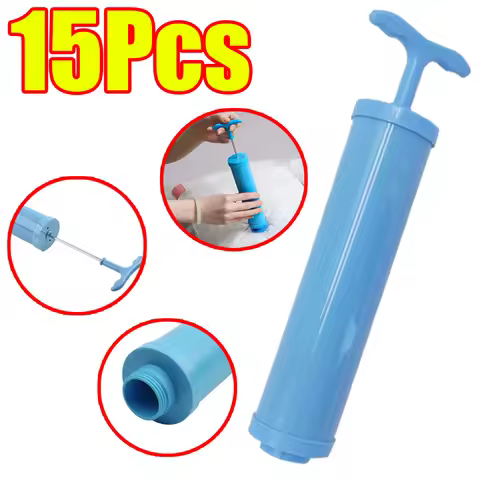 1-15Pcs Manual Vacuum Pump Storage Bag Plastic Compressed Manual Air Deflation Pump for Travel Works