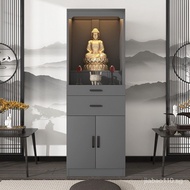 Buddha Shrine Clothes Closet Altar Home Shrine Buddha Statue God of Wealth Worship Table New Chinese Style Buddha Shrine Cabinet with Door Altar Altar jiabao110