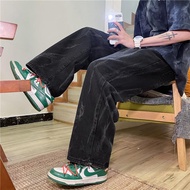 【September】 ❉™◇ Y2K Emo Men Streetwear Wide Leg Pants Baggy Denim Jogger Trousers High Waist Cargo P