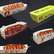 Hot Dog Packaging Box Brushed Cheese Hot Dog Stick Box Chicken Popcorn Chicken Wings Chicken Chop Fr