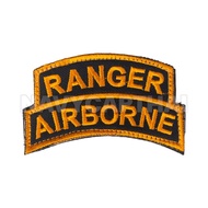 RANGER AIRBORNE Embroidered Patch 2-Color Velcro | Military Style Arm Unit