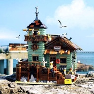 Compatible with Lego fisherman's hut, house, villa, urban architecture, street view, boys and girls 