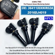 4PCS 3641100XKR02A 2016DJ4019 Tire Pressure Sensor Monitoring System 433MHz TPMS For Haval F5 F7 F7X