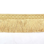 BEL AVENIR 3 Meter Long Brush Fringe Trim 3.54 Inches Fringe Tassel Lace Trim Embroidery for Clothin