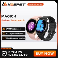 ZZOOI KOSPET MAGIC 4 Pink Smartwatch Women 1.32" Color Screen IP68 Waterproof Blood Pressure Calorie Step Counter Black Smart Watch