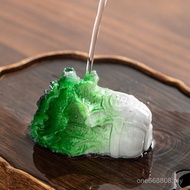 Discoloration in Hot Water Cabbage Tea Pet Resin Crafts Cabbage Small Ornaments Baicai Gathering Kun