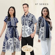 KEMEJA COUPLE BATIK HT/ DRES BATIK HT NAVY - MEN'S SHIRT - OUTER BATIK - BATIK BLOUSE - 252 HT - 242