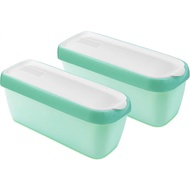 CAMKYDE Ice  Containers 1.5 Quarts Set of 2, Homemade Ice  Storage Containers for Freezer (Mint Gree