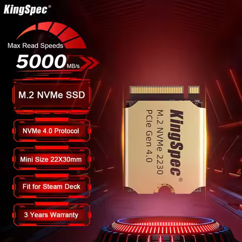 KingSpec M2 NVMe SSD 1TB Hard Disk M.2 PCIe 4.0x4 SSD 2230 Internal Solid State Drive For Steam Deck