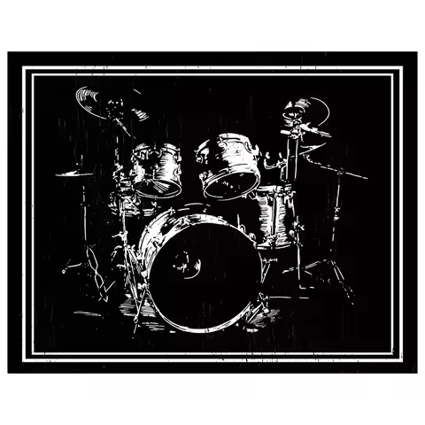 Drum Carpet, Electric Drum Mat Jazz Drum Soundproofing Electronic Drum Carpet Mat Black Musical Inst